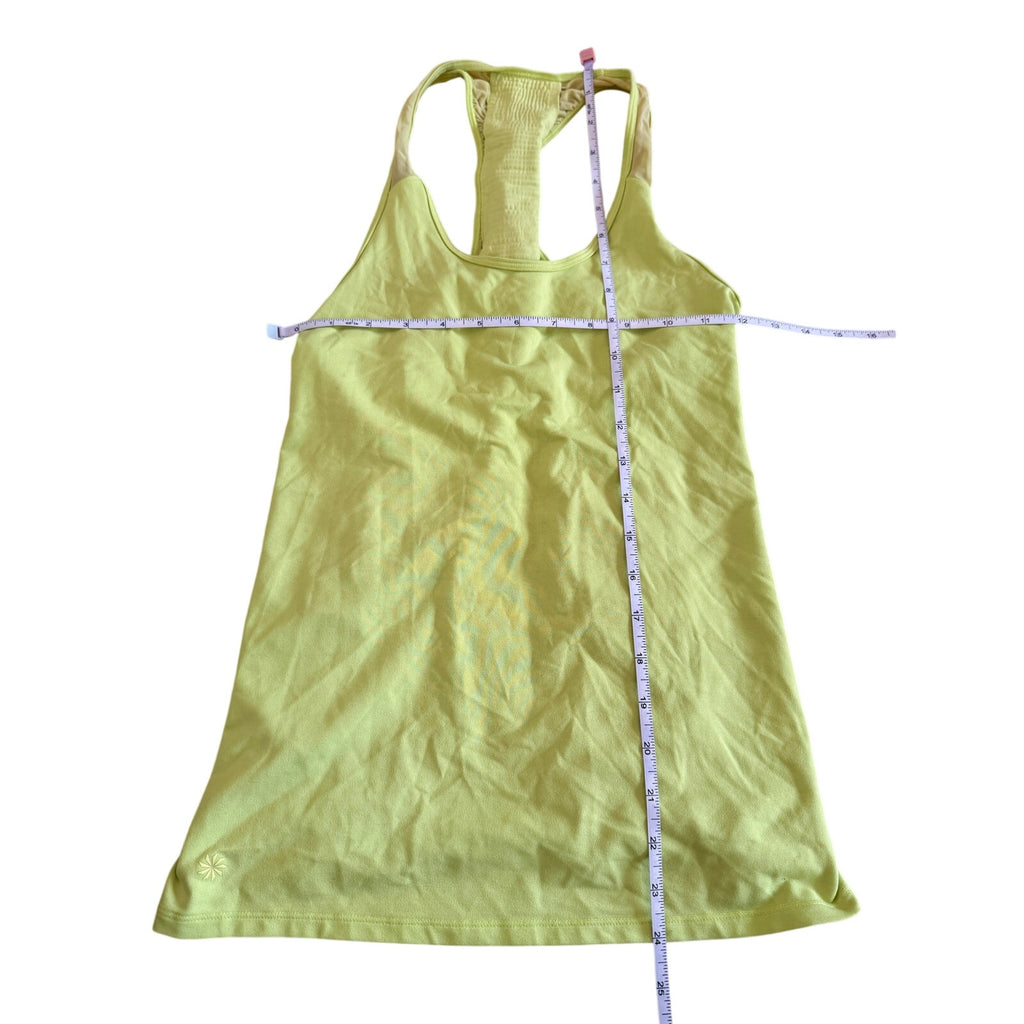 Lululemon Athletica Top Chartreuse Sheer Racerback - S