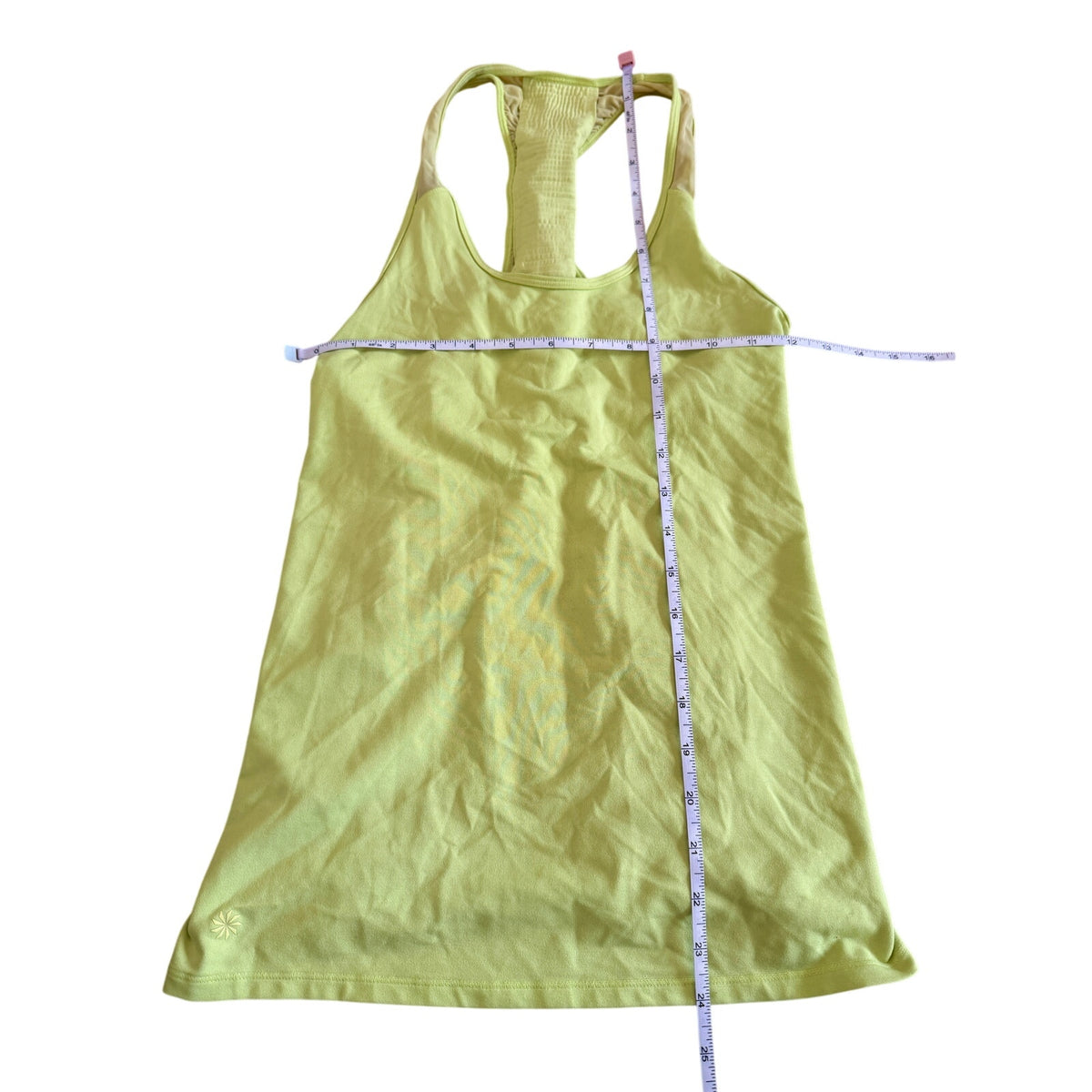 Lululemon Athletica Top Chartreuse Sheer Racerback - S