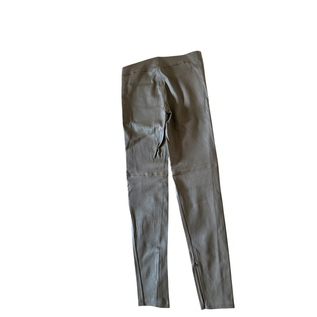 Victoria Beckham Green-Grey Leather Leggings Size 28