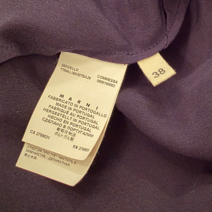 Marni Black Silk Tunic Blouse EU 38 (US 4-6)