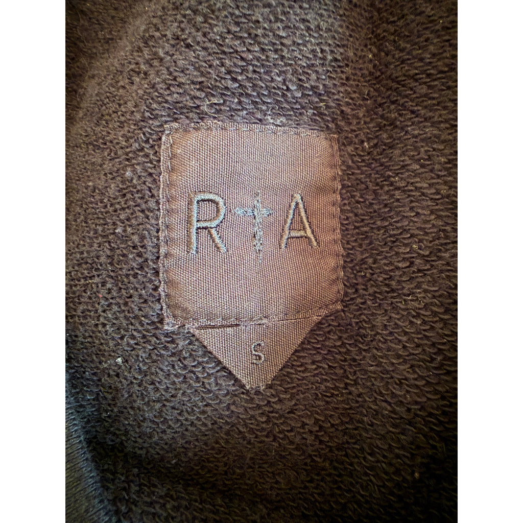 RTA Black Waxed Sweatshirt Sweater Size S