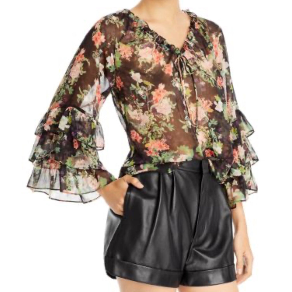 Alice + Olivia Floral Multicolor Kallie Blouse XS