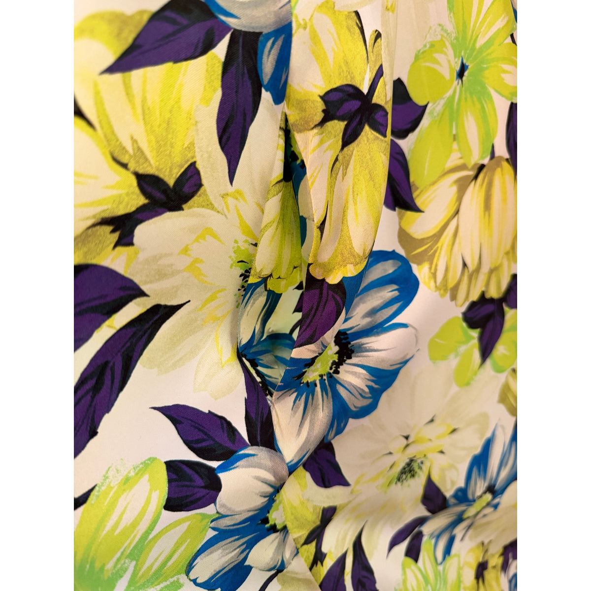MSGM Milano Green Floral One-Shoulder Silk Maxi Dress 42 (US 8-10)