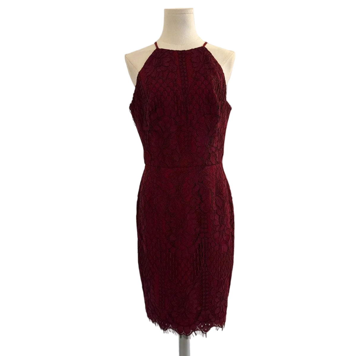 Barney's New York Burgundy Red Lace Dress NWT Medium