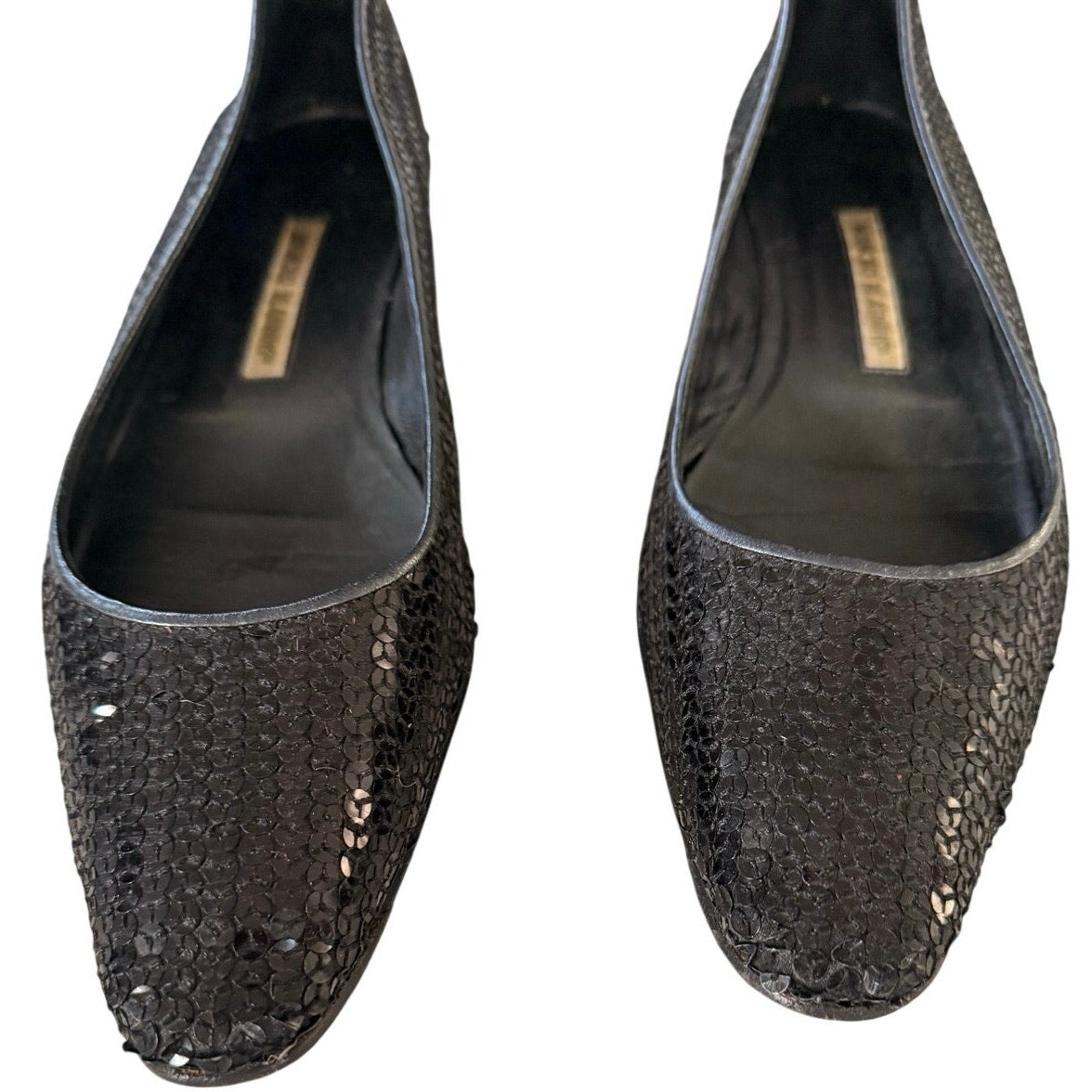 Manolo Blahnik Black Pointed-Toe Flats EU 41 (US 10.5)