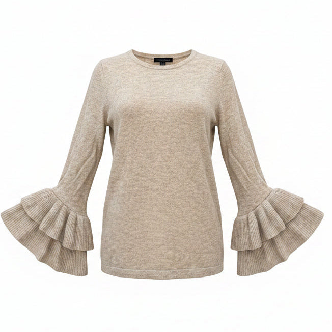 Saks Fifth Avenue Light Heather Gray Crewneck Sweater - Small