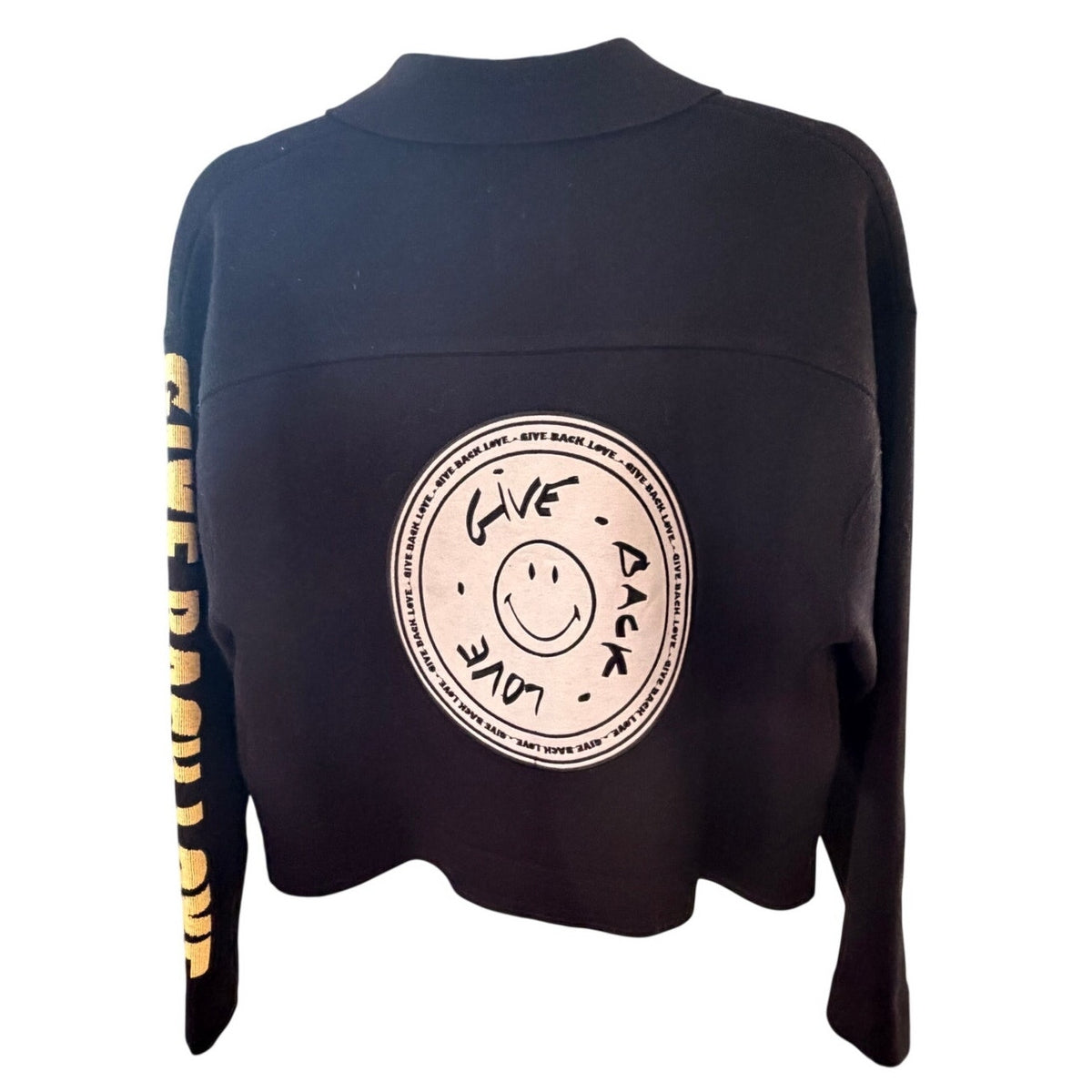 Sandro Paris x Smiley Originals Give Back Love Cropped Cardigan - Size M