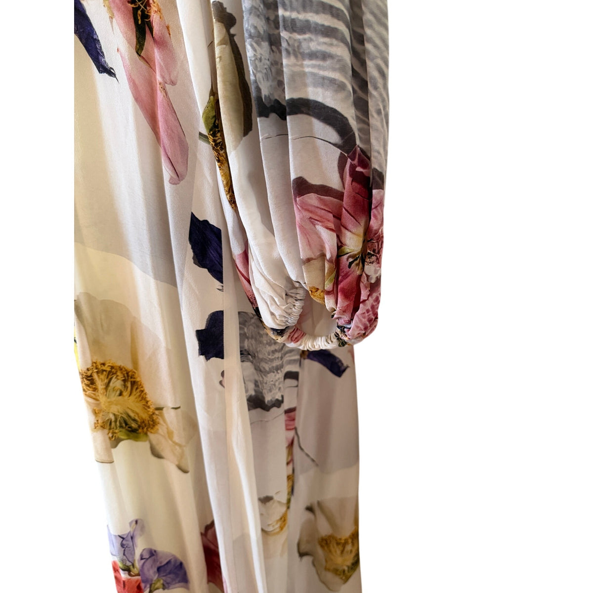 GANNI Hemlock Floral Patchwork Silk Dress Size 40 (US 6)