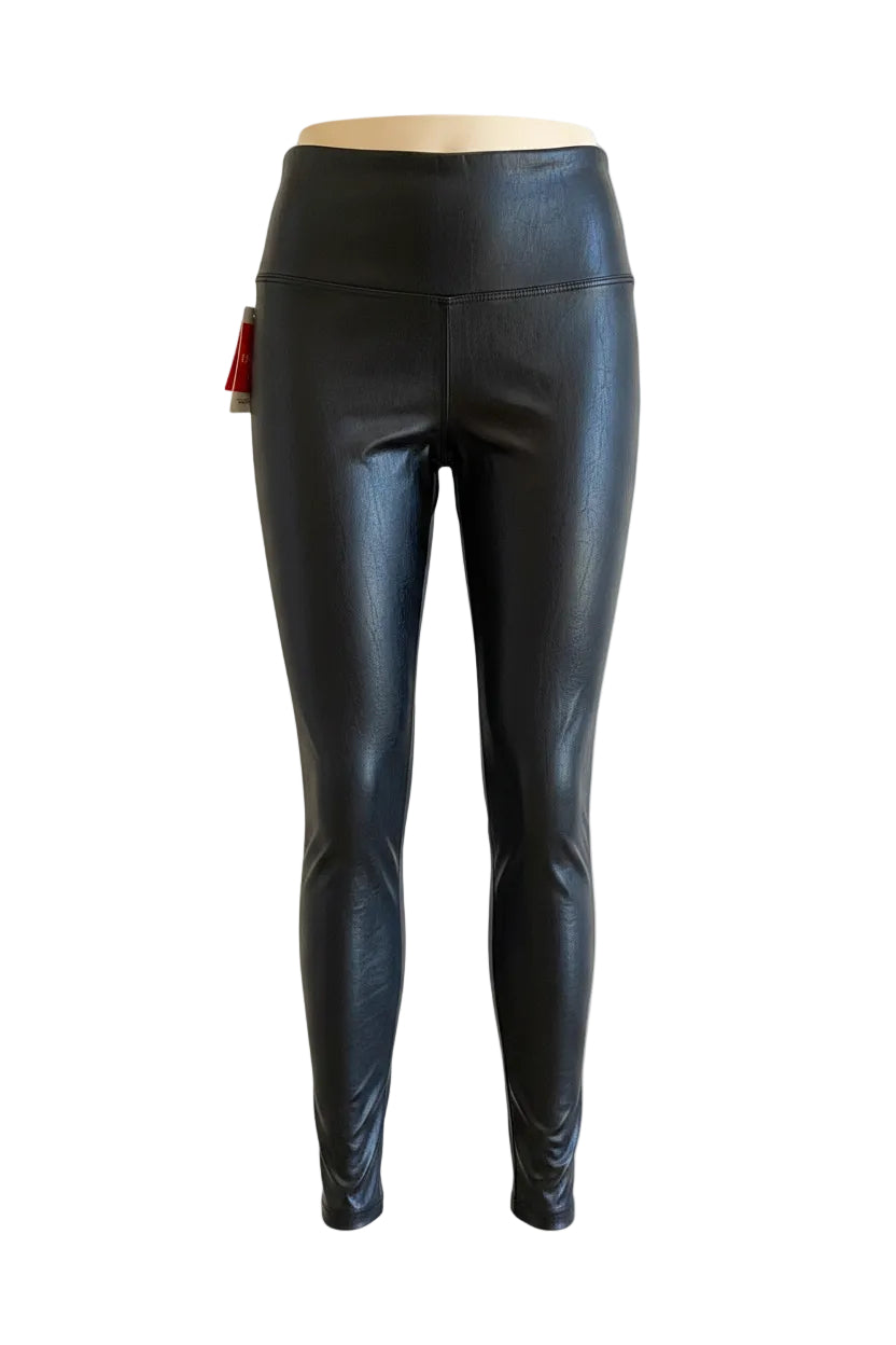 Spanx Black Faux-Leather Leggings High-Rise - NWT - Medium