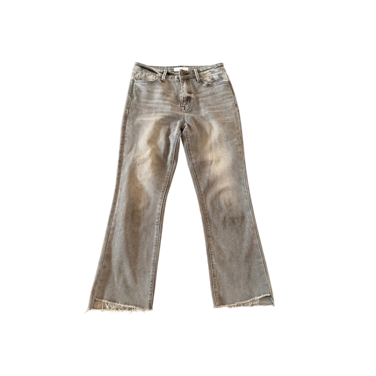 Vervet Los Angeles Grey Jeans Straight w/Fringe - 28