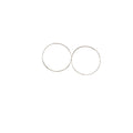 Infinity Loop Silver Hoop 2" Earrings Very Thin & Delicate