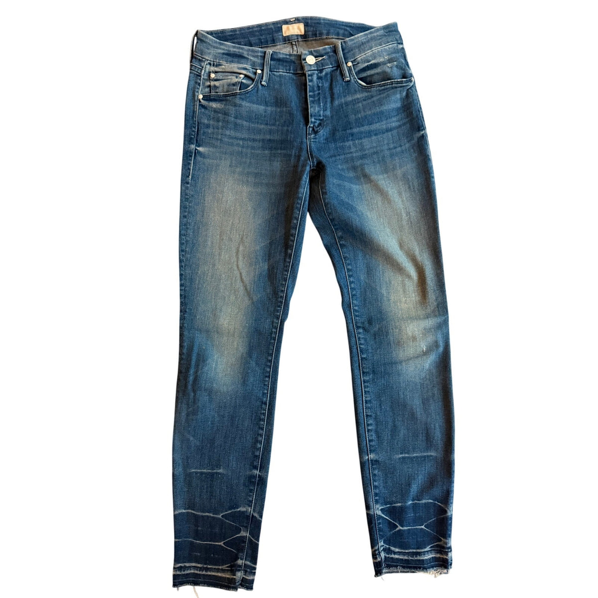 Mother Medium Wash The Looker Ankle Fray Skinny Jeans Size 26