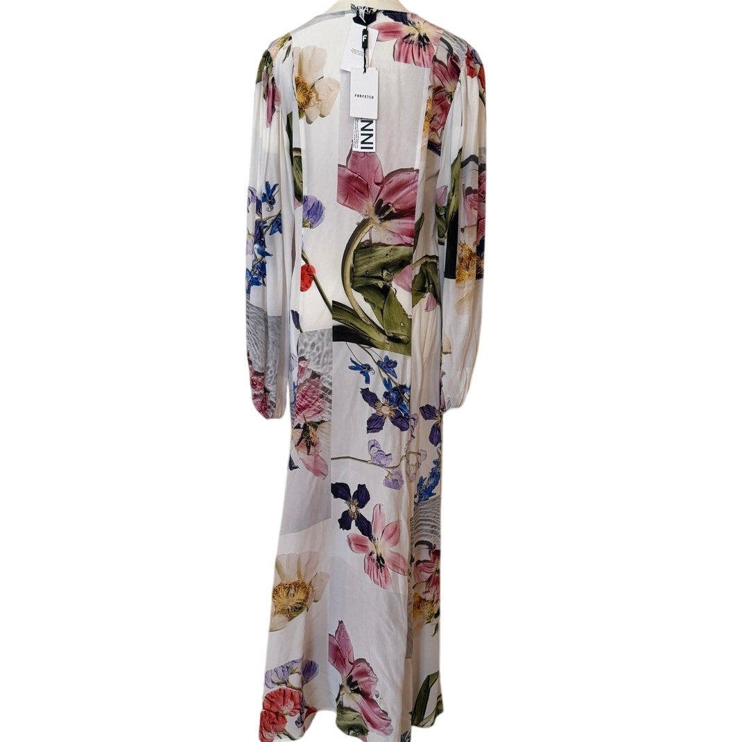 GANNI Hemlock Floral Patchwork Silk Dress Size 40 (US 6)