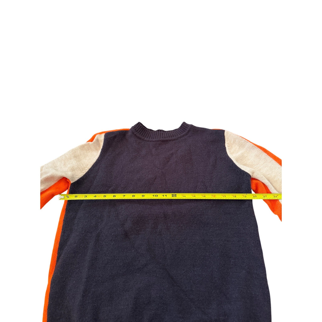 Orange Navy & Off-White Sweater No Brand Size Small