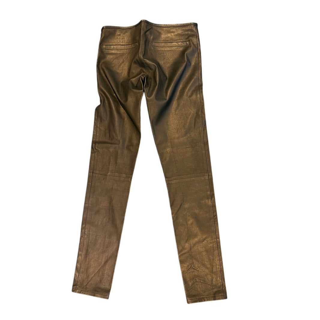 Iris & Ink Black Lambskin Stretch-Leather Leggings IT38/US6