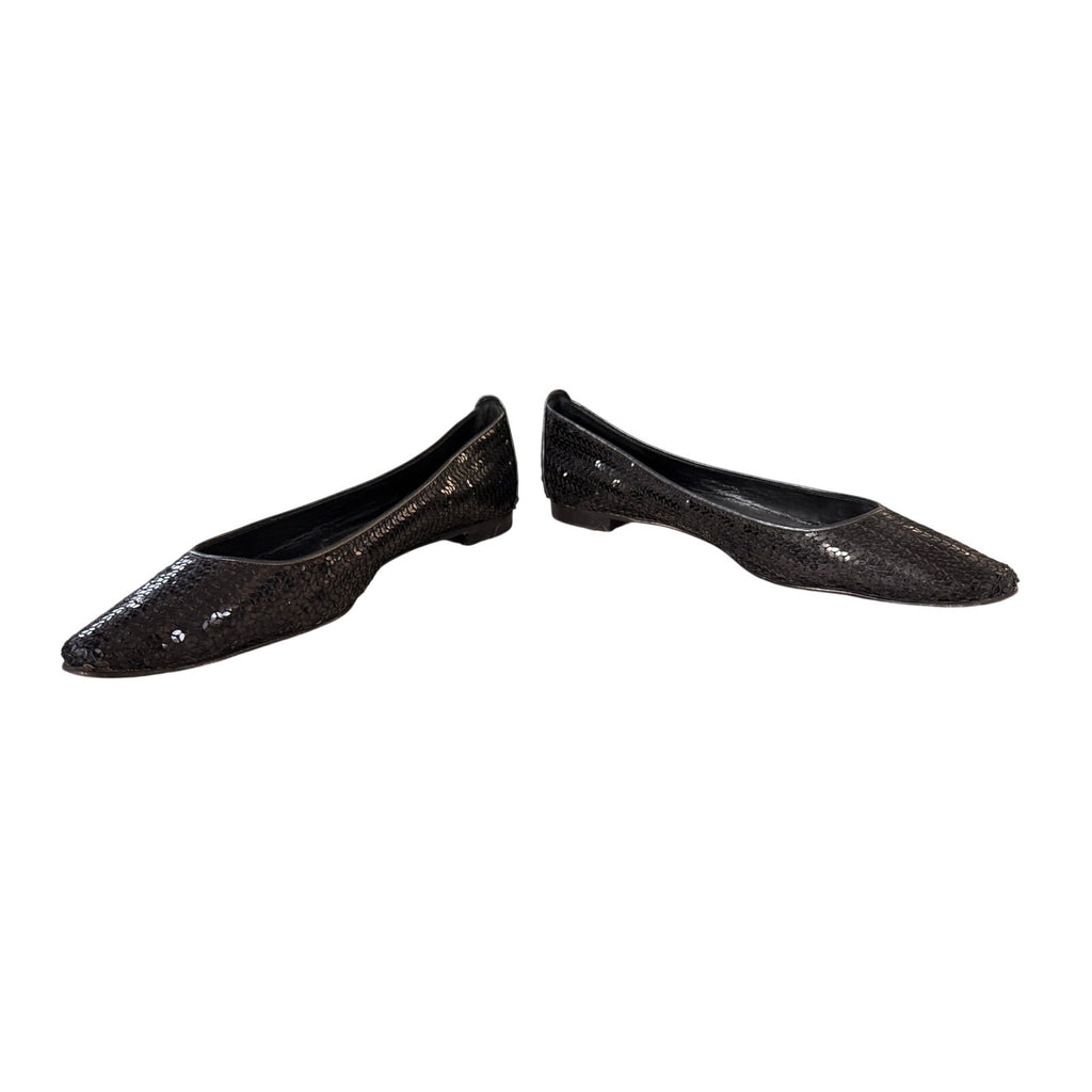 Manolo Blahnik Black Pointed-Toe Flats EU 41 (US 10.5)