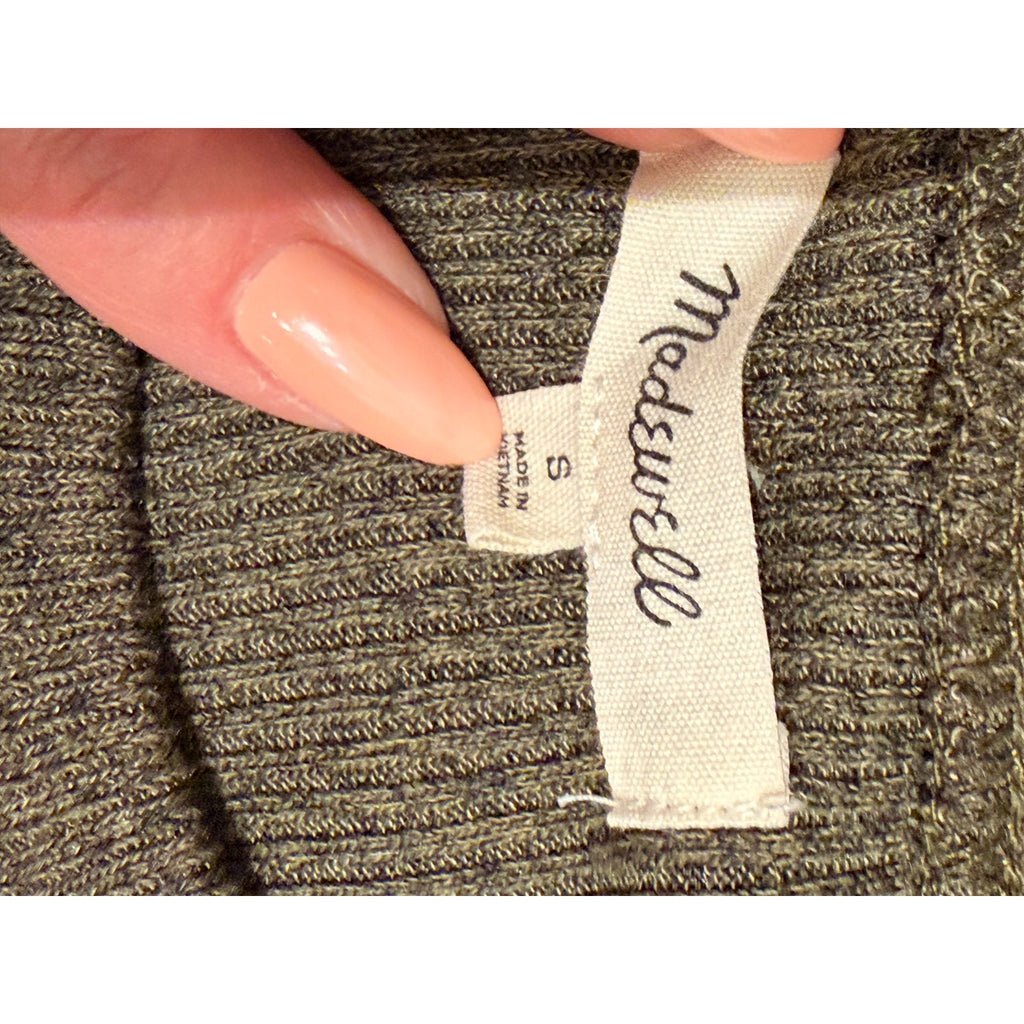 Madewell Olive Heather T-Shirt Midi Dress Small