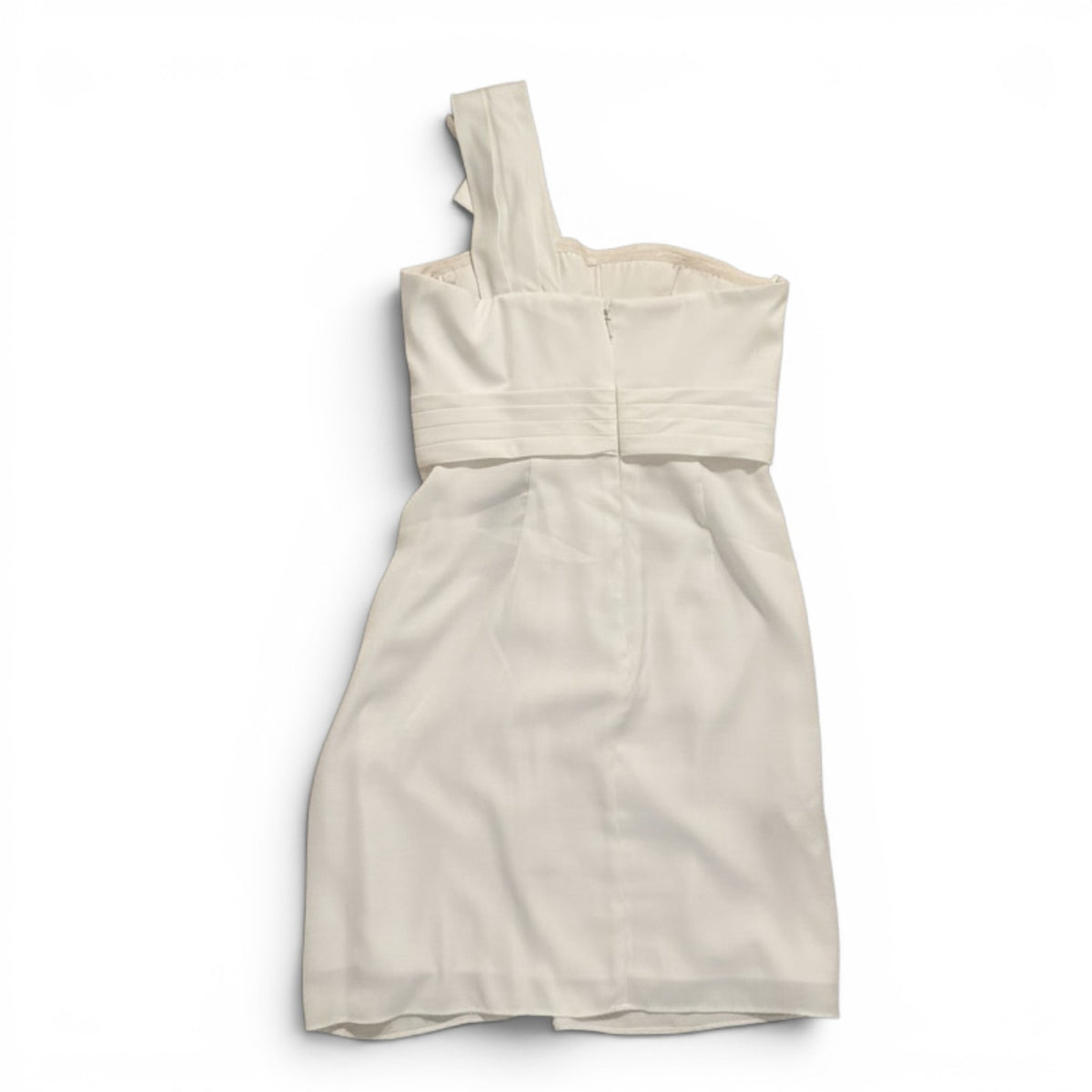 BCBGMAXAZRIA Palais White One-Shoulder Dress Size 4
