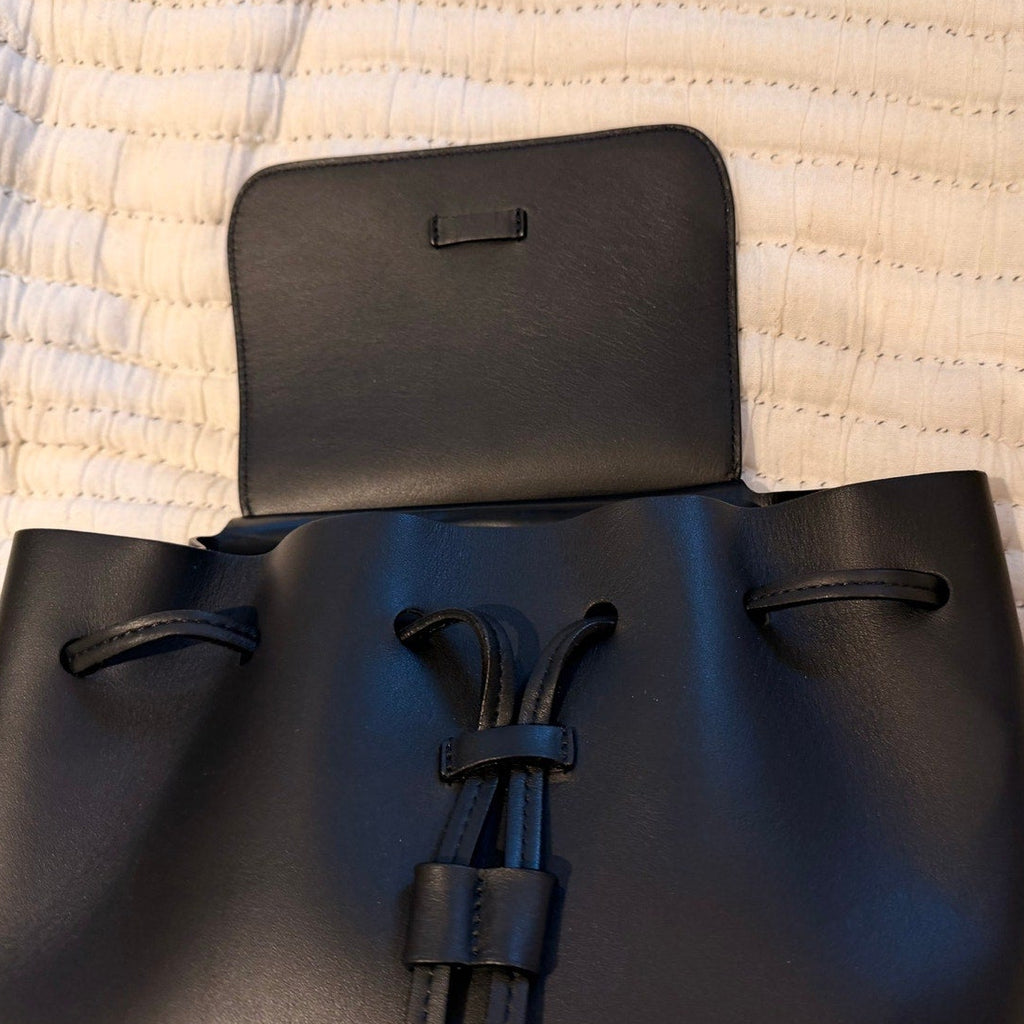 Mansur Gavriel Mini Backpack Black Italian Leather