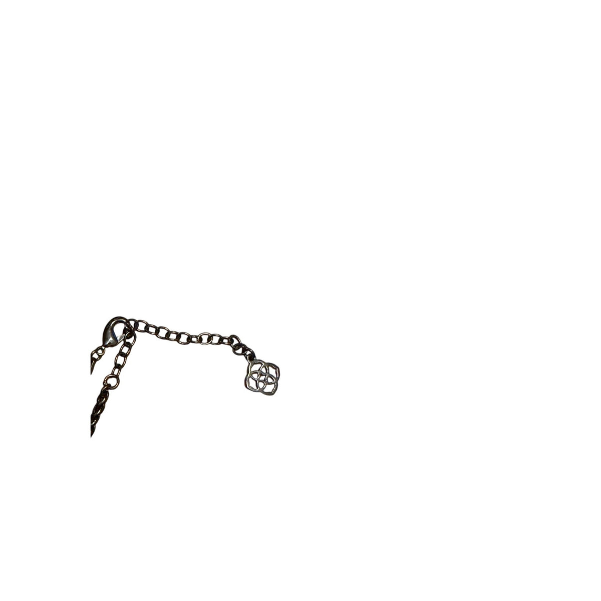 Kendra Scott Square Stone Elisa on Gunmetal Chain Black Stone 15"