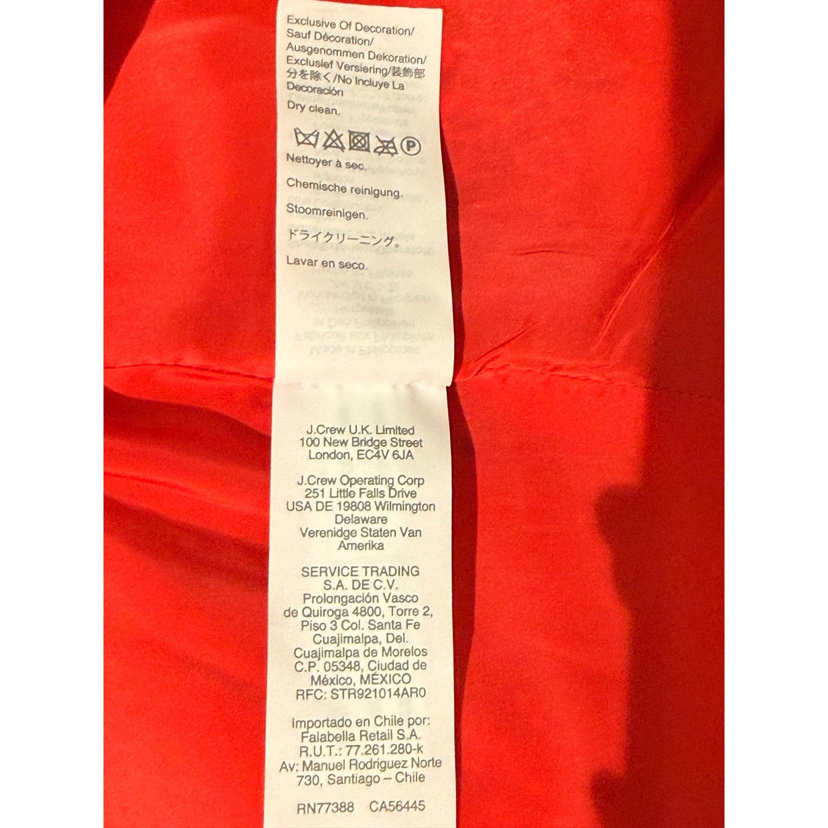 Steven Alan Red Wool-Blend Long-Sleeve Shift Dress Size 4