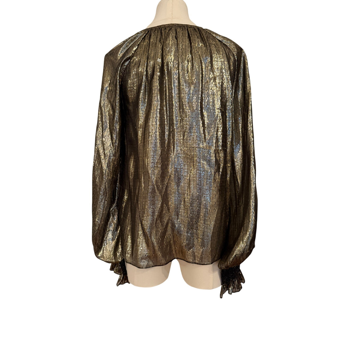 Derek Lam 10 Crosby Metallic Helena Blouse Size 2