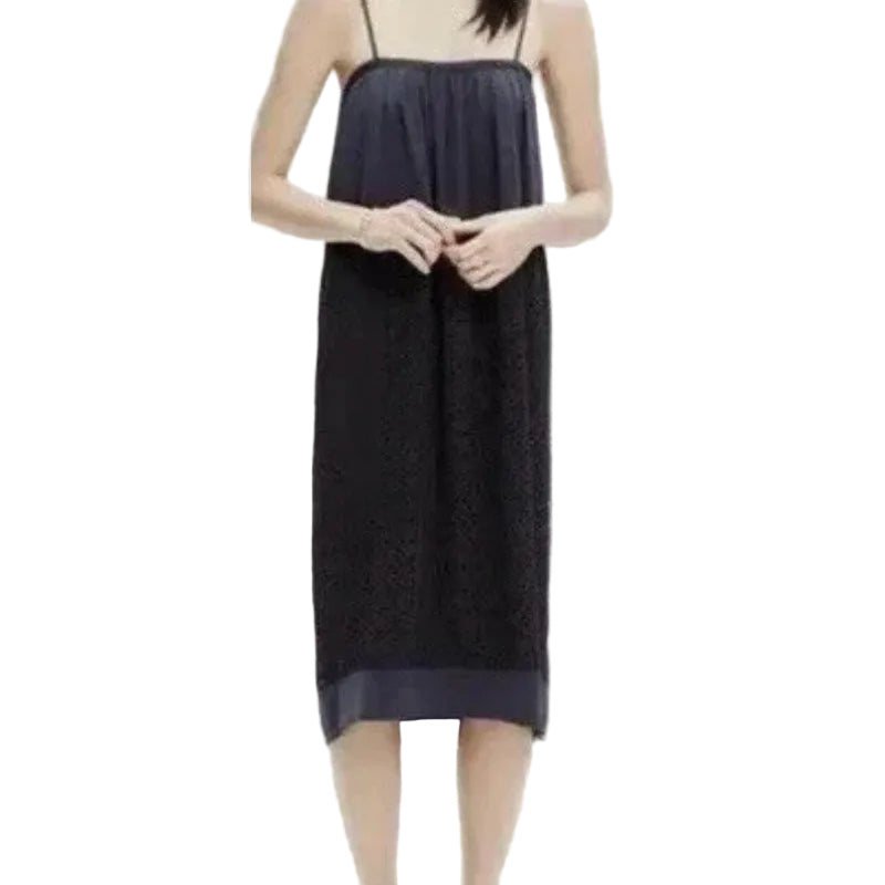 Madewell Modern Minimalist Slip Dress with Perforated Cutwork Hem - 6
