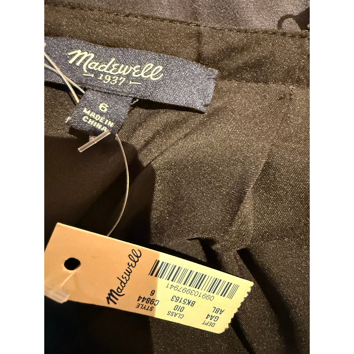 Madewell Modern Minimalist Slip Dress with Perforated Cutwork Hem - 6