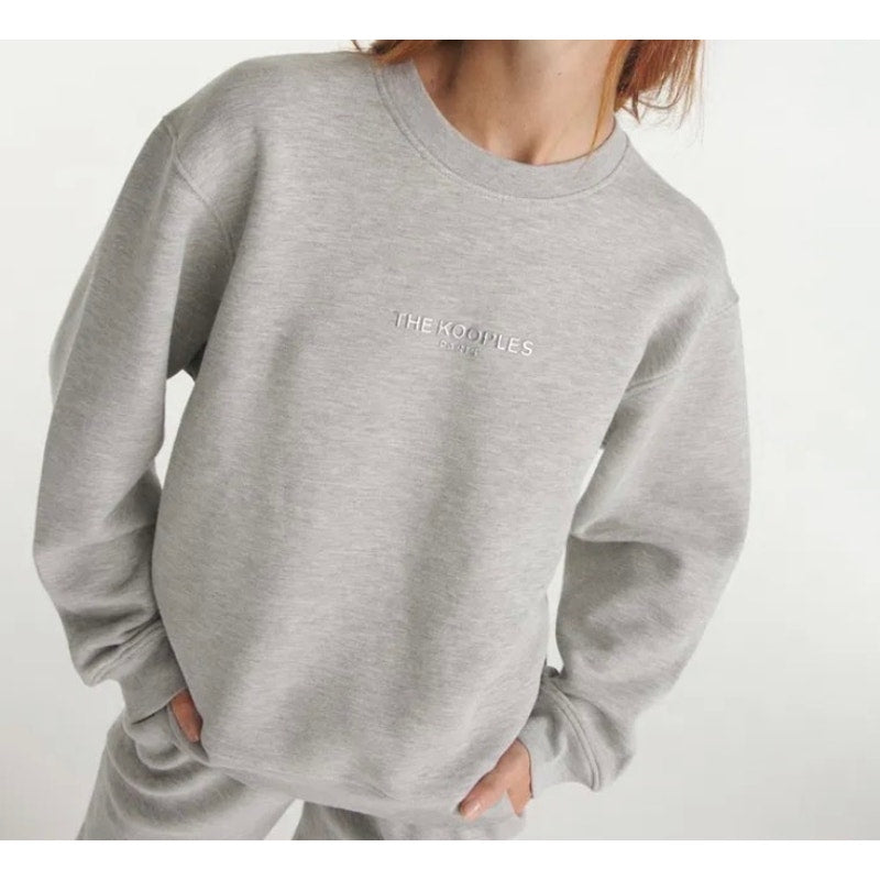 The Kooples Paris Gray Logo Sweatshirt French 2 US Med