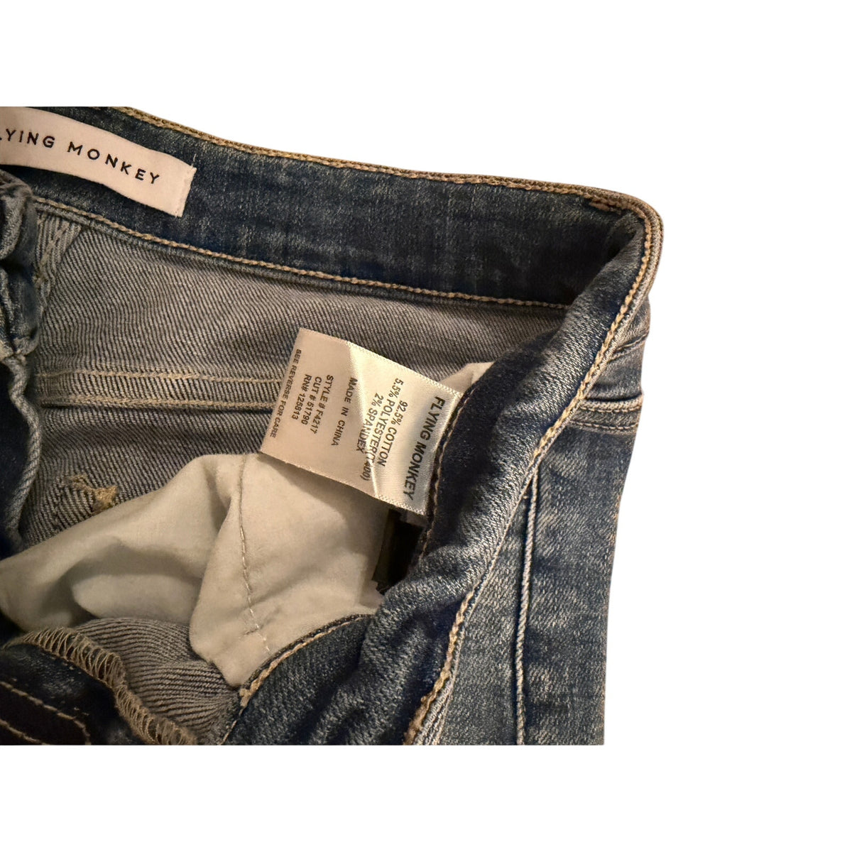 Flying Monkey Flare Bottom Worn Denim Jeans - 27