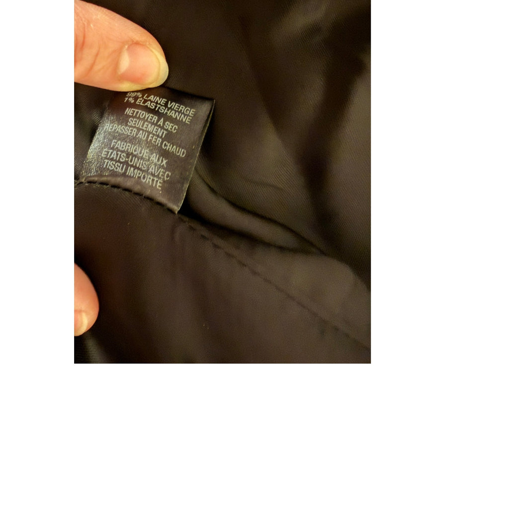 Nili Lotan Angelina Vest & Pant Set Black w/Thin Pinstripe Italian Wool - Size 4