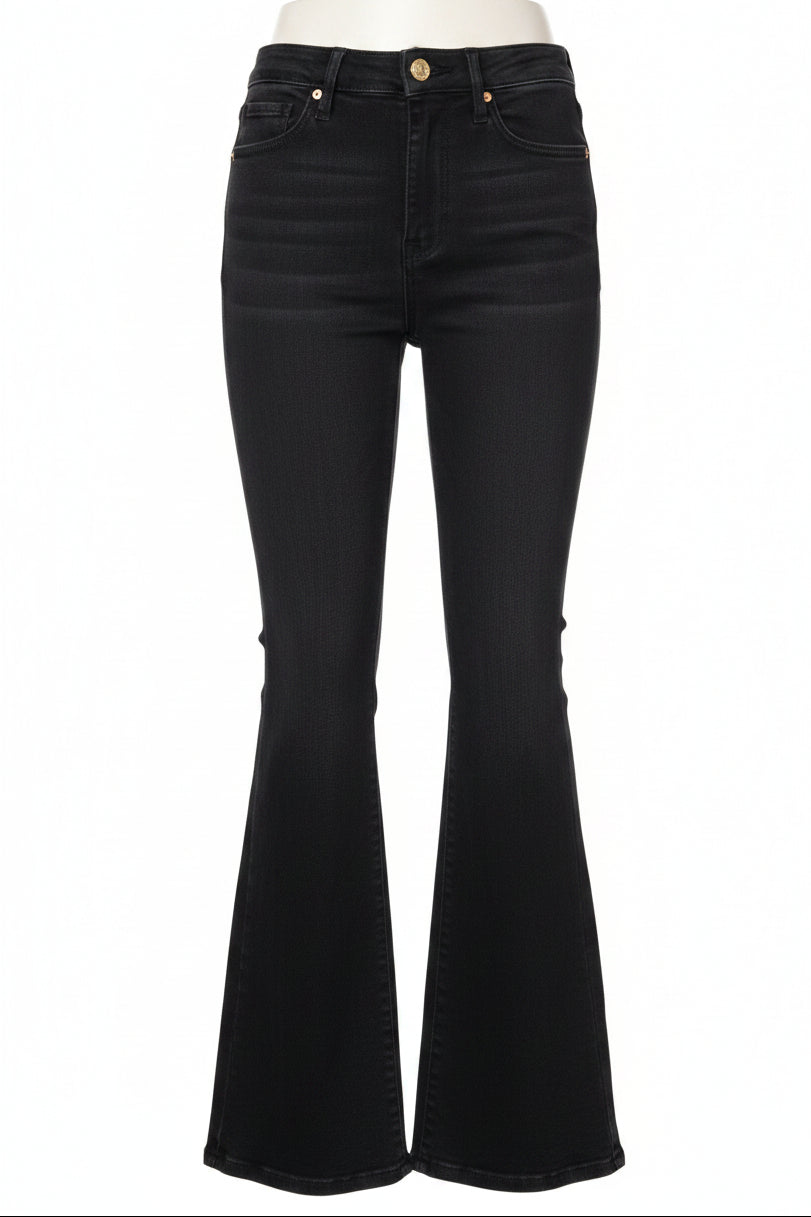 FRAME Black Le One High-Rise Flare Jeans Size 1