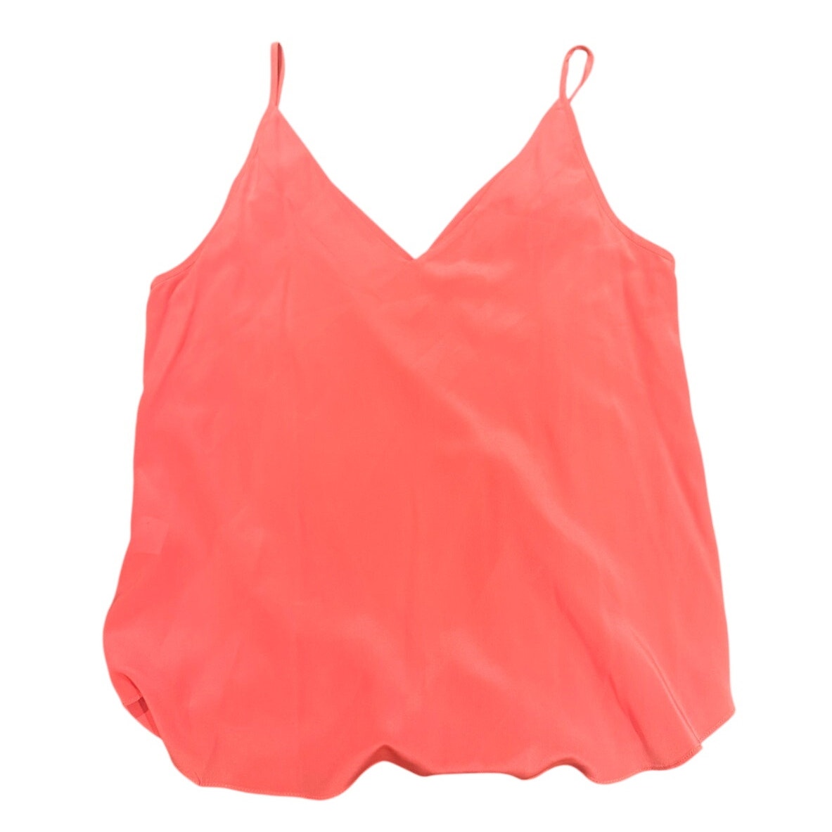 Amanda Uprichard Coral Pink Silk Surplice Cami Blouse S