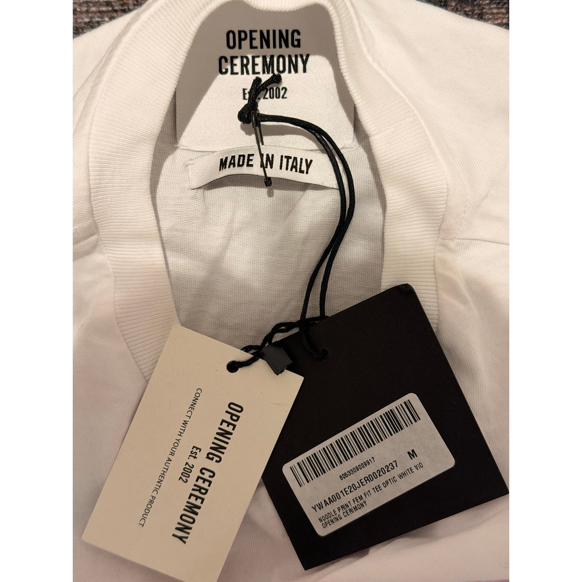 Opening Ceremony Noodle Print Femme Fit Tee White Size M