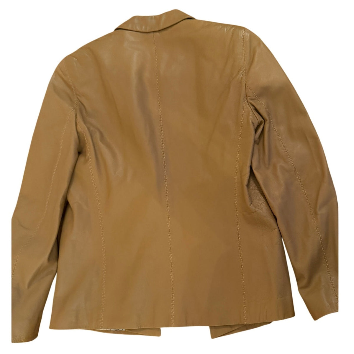 Escada Camel Lambskin Leather Blazer EU 38 / US 8