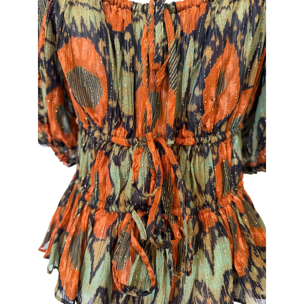 Ulla Johnson Multicolor Ikat Medha Blouse Size 6