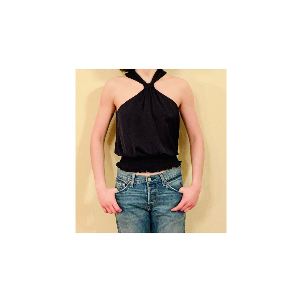 Ramy Brook New York Black Smock Waist Top - S/P