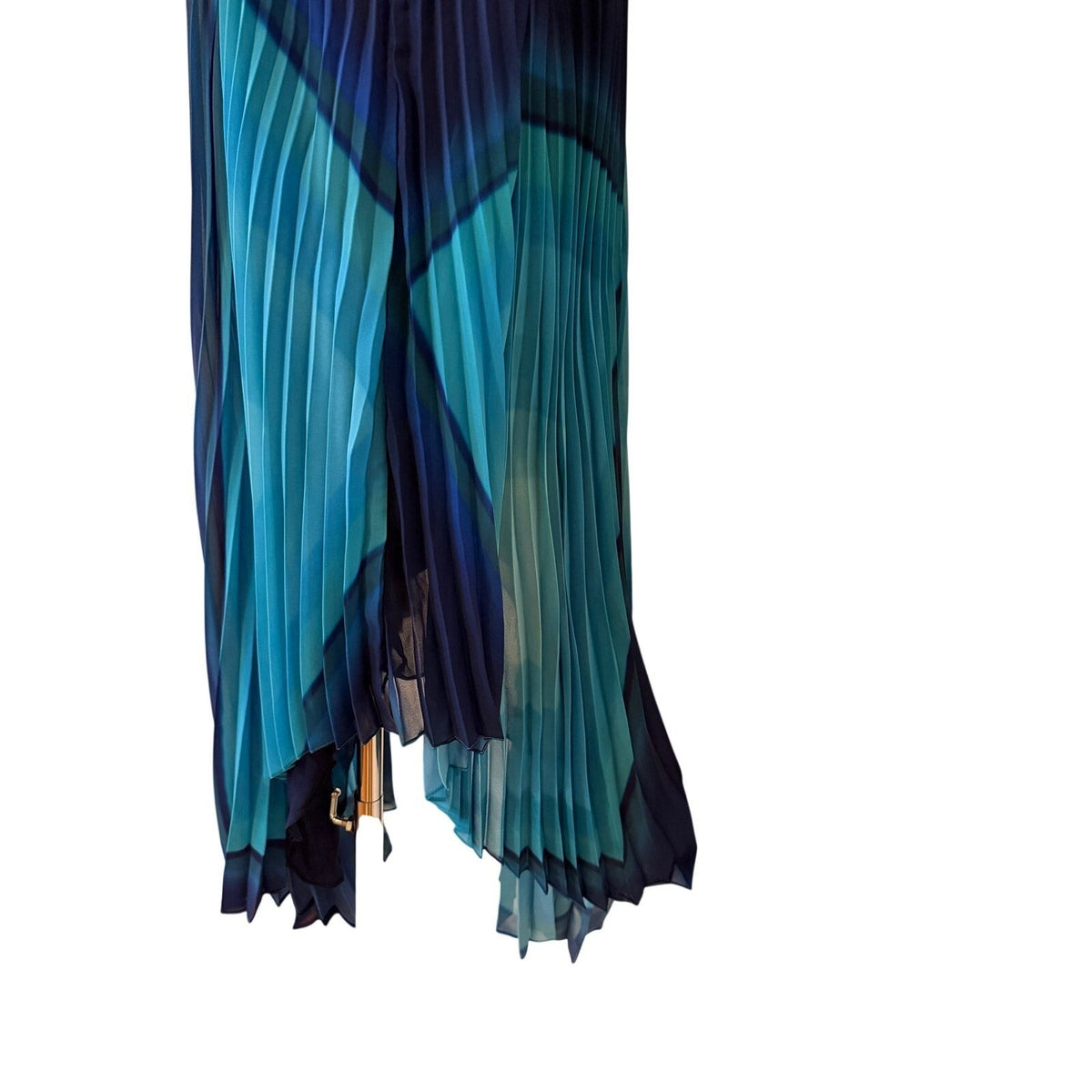 Talitha Turquoise Navy Red Beaded Maxi Dress - Medium