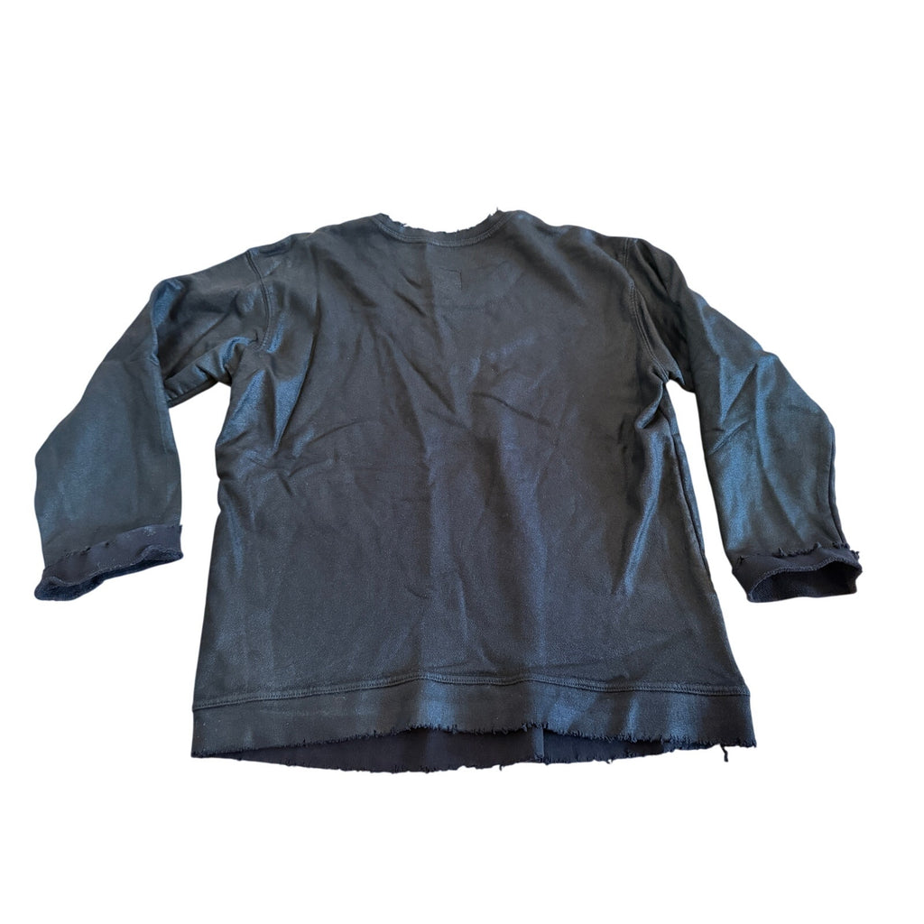 RTA Black Waxed Sweatshirt Sweater Size S