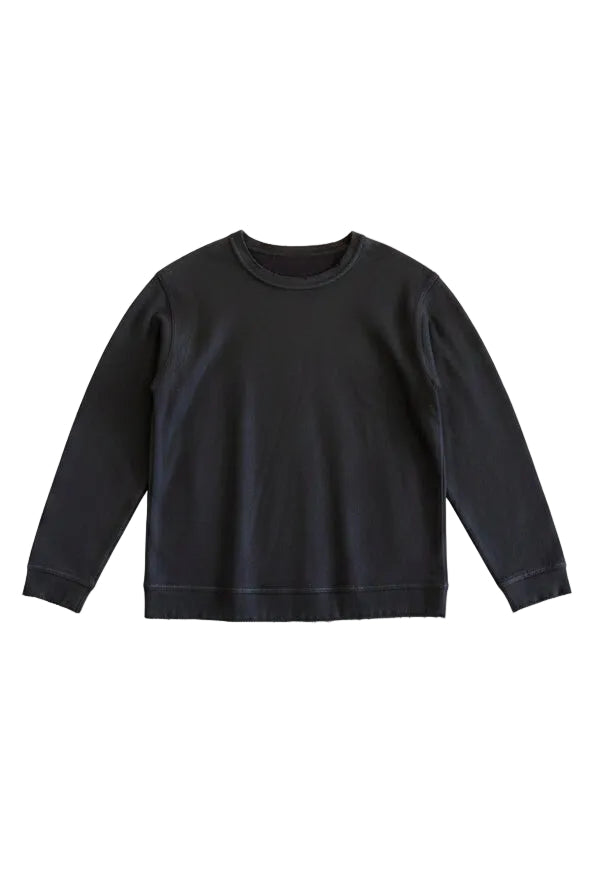 RTA Black Waxed Sweatshirt Sweater Size S