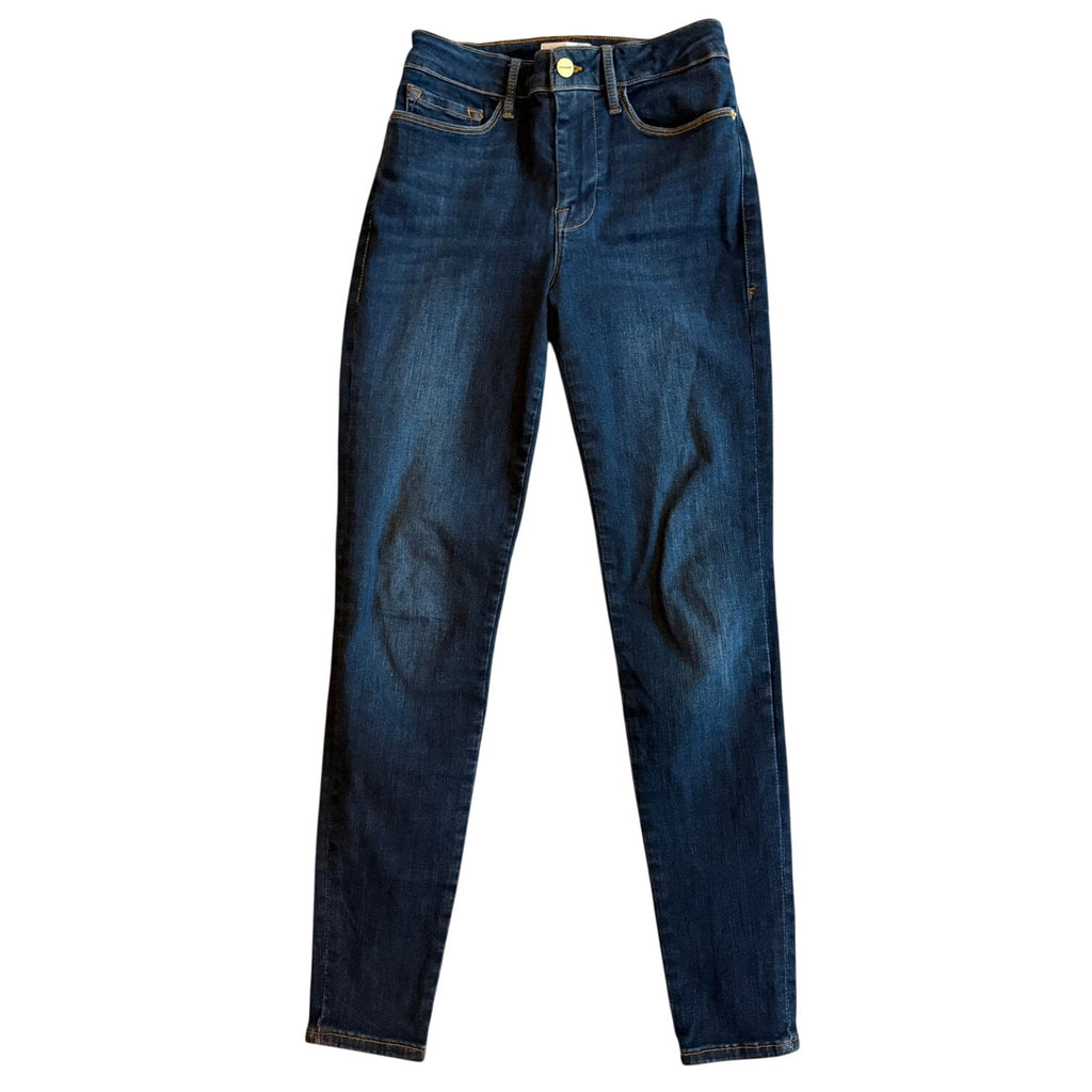 FRAME Le One Skinny Jeans in Kodak Dark Wash High Rise Size 1