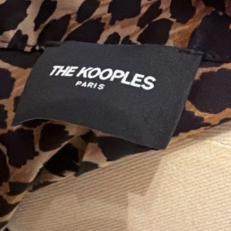 The Kooples Leopard Print Gathered Midi Skirt Size 2