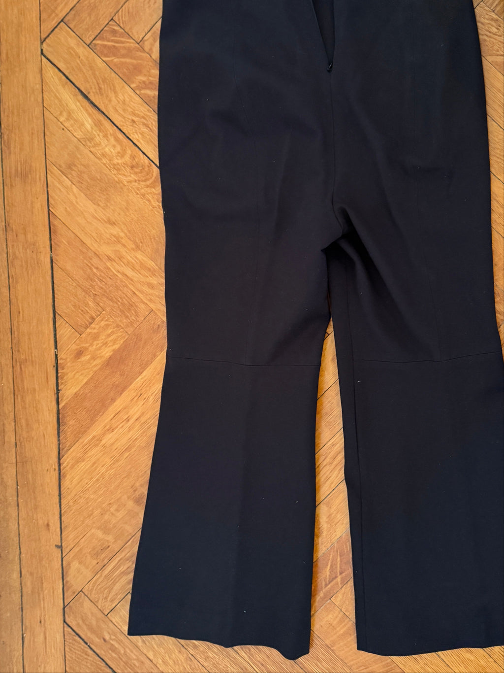 Tibi Black Ponte Jumpsuit Crisscross Back Size 8