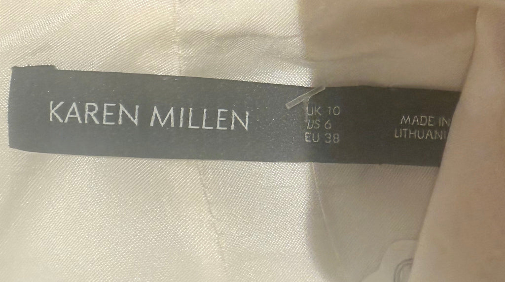 Karen Millen White Belted Dress US 6 UK 10