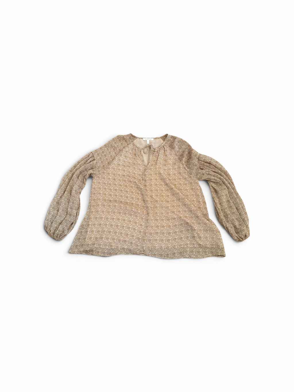Grade & Gather Beige Boho Blouse Medium