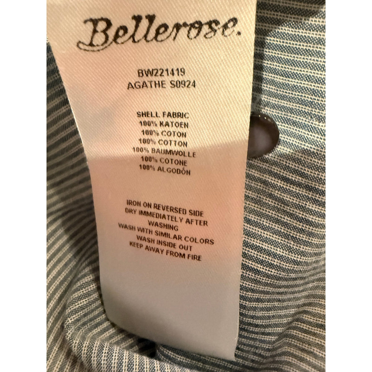 Bellerose Agathe Chambray Ruffle Sleeve Top Size S
