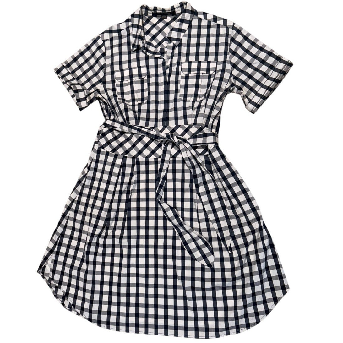 Cynthia Steffe Black White Gingham Dress Size 12