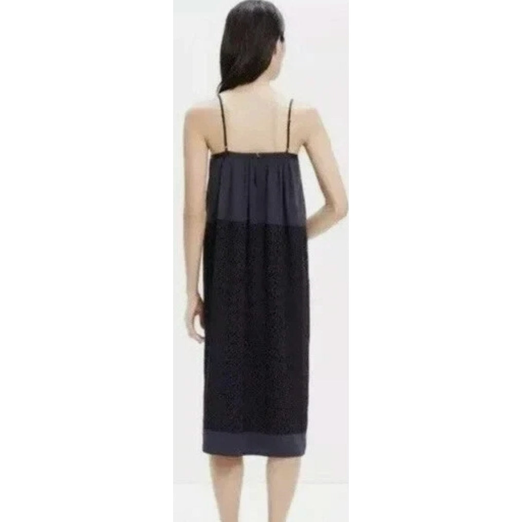Madewell Modern Minimalist Slip Dress with Perforated Cutwork Hem - 6