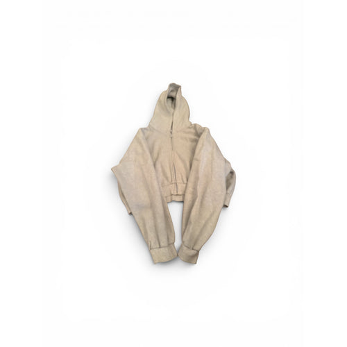 Aritzia Grey Mega Fit Cozy Fleece Zip Hoodie Large