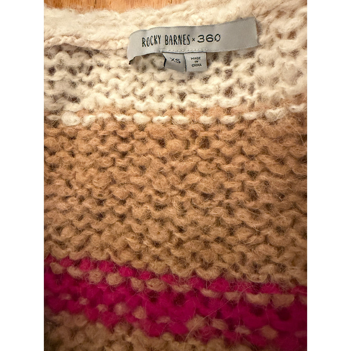 360 Cashmere Joanne Striped Wool-Alpaca Cardigan XS